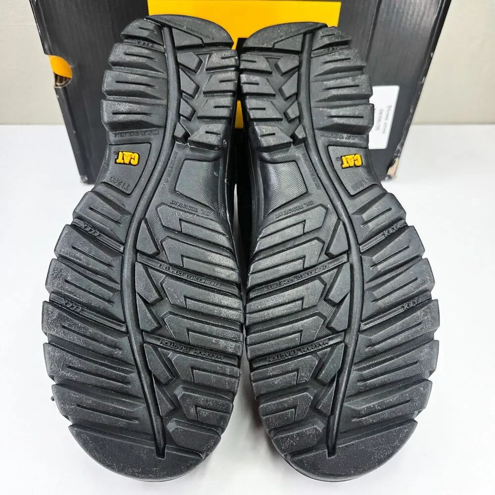 CAT Caterpillar Waterproof Black Leather Work Hiking Boots P74129 Men's Sz 9